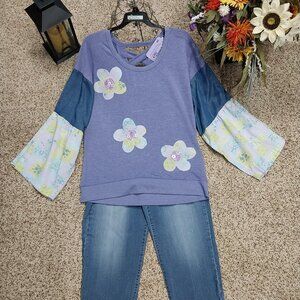 3669 Size Medium Upcycled Balance Collection Top, NWT.